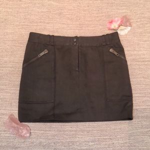 Burberry Chocolate Brown Cargo Mini Skirt Small Sz 6